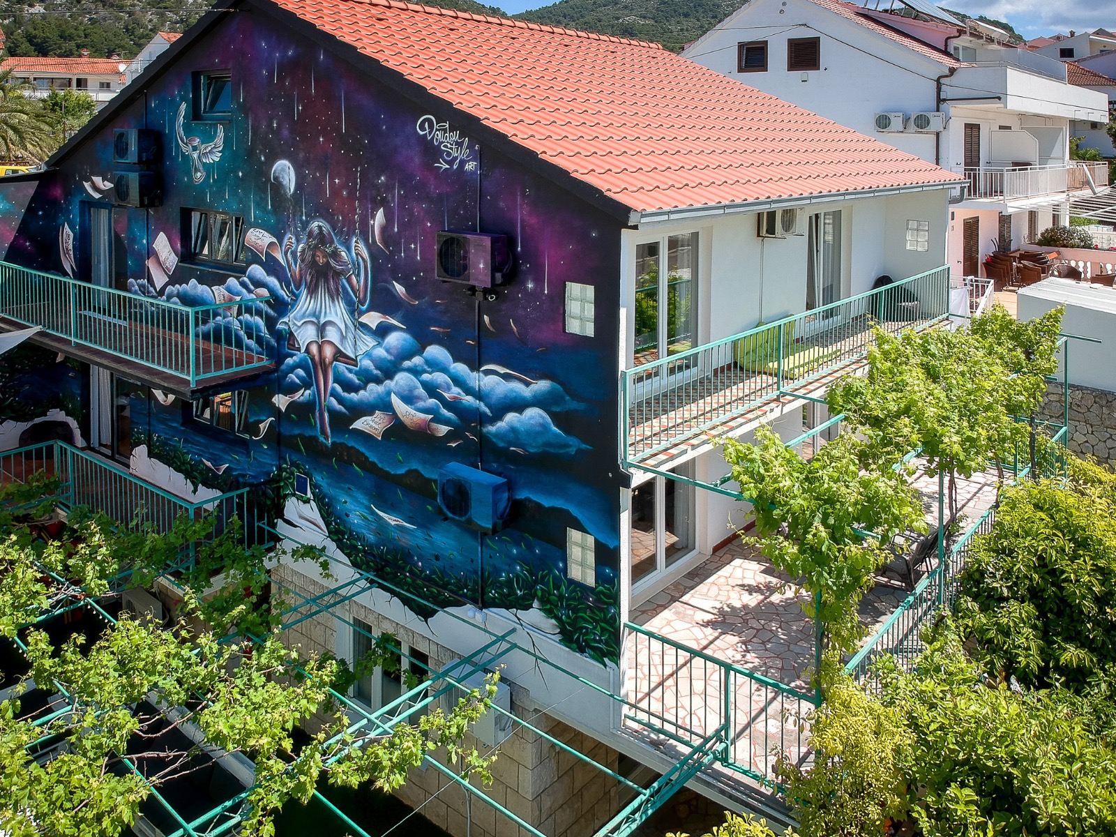 Nuit étoilée — fresque privée îles de Hvar Croatie 2018