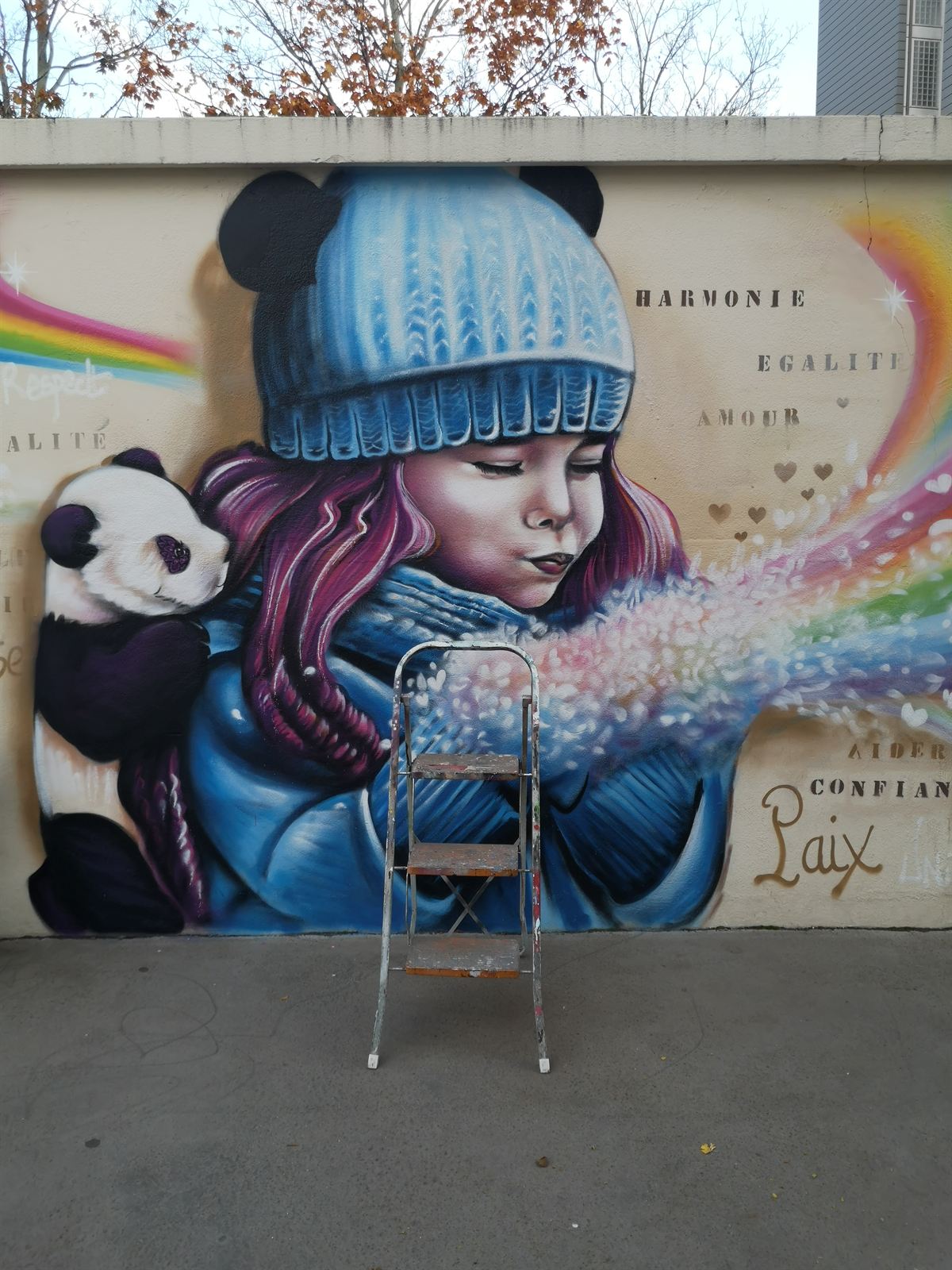 École Château des Rentiers Paris 13e — fresque 2019