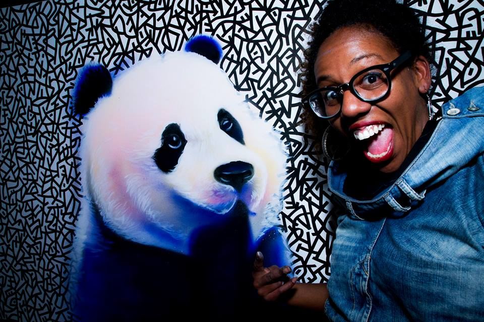 Toile Panda Sifat collab — 160×120 cm, 2015