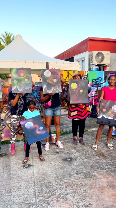 Participant atelier toile Doudou Style
